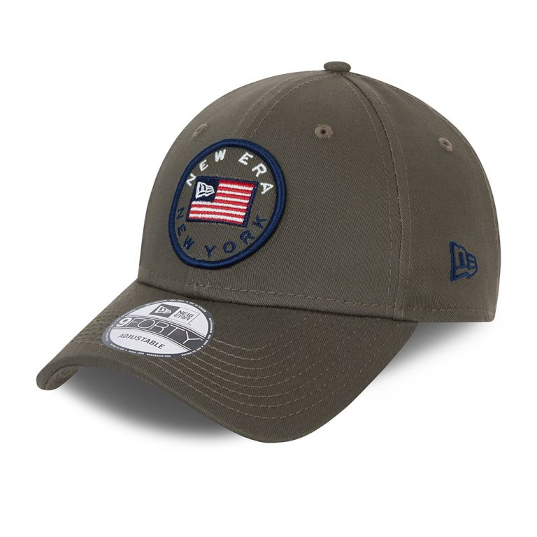 Gorras New Era 9forty Verdes - New Era USA Flag Khaki 93170XNLQ